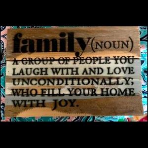 Wooden Family Sign